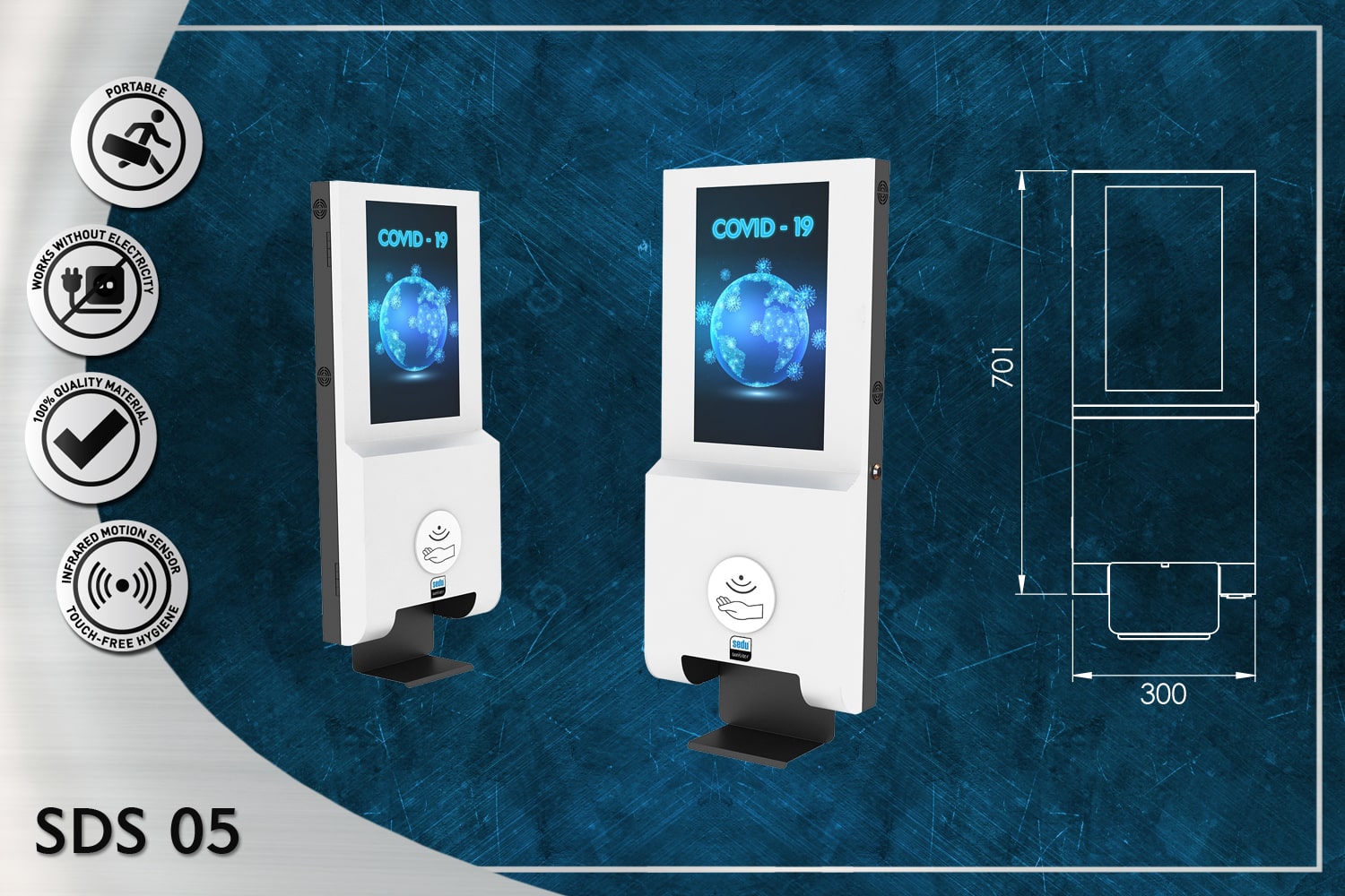 Wall Unit with Visual and Sensor Dispenser SDS-05